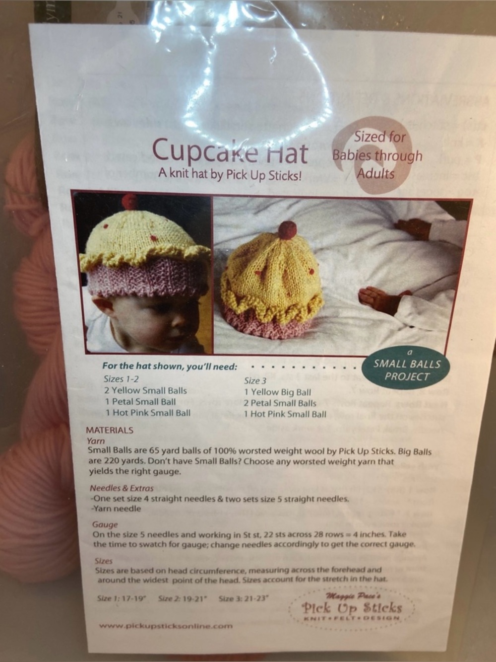 Cupcake Knit Hat Kit